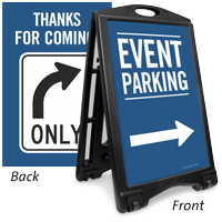 Event Parking To Right Sidewalk Sign