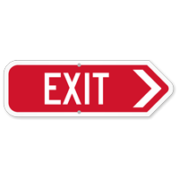 Exit Sign With Arrow