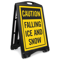 Falling Ice Snow A-Frame Portable Sidewalk Sign Kit