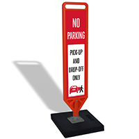 FlexPost No Parking Pick-Up Only Paddle Portable