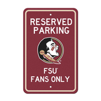 Florida State University FSU Secondary Logo Parking Sign