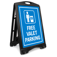 Free Valet Parking Sidewalk Sign
