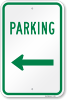 Directional Parking Sign