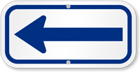 Blue Directional Supplemental Parking Sign