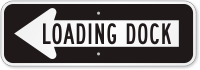 Loading Dock Left Direction Sign