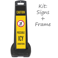 LotBoss "CAUTION Possible Icy Conditions" Portable Kit