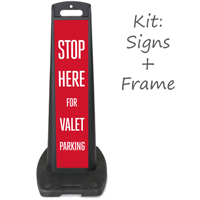 LotBoss "Stop Here for Valet Parking" Portable Kit