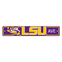 Louisiana State University LSU Tiger Eye Secondary Logo Street Sign