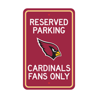 NFL Arizona Cardinals Cardinal Head Primary Logo Parking Sign