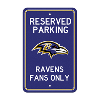 NFL Baltimore Ravens Raven Head Primary Logo Parking Sign