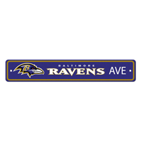 NFL Baltimore Ravens Raven Head Primary Logo Street Sign