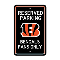 NFL Cincinnati Bengals Striped B Primary Logo Parking Sign