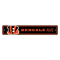 NFL Cincinnati Bengals Striped B Primary Logo Street Sign