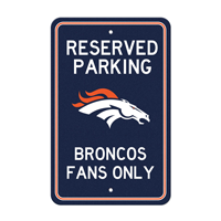 NFL Denver Broncos Bronco Head Primary Logo Parking Sign