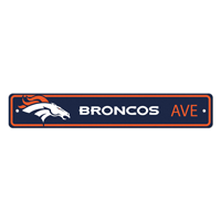 NFL Denver Broncos Bronco Head Primary Logo Street Sign