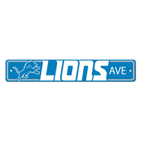 NFL Detroit Lions Lion Primary Logo Street Sign