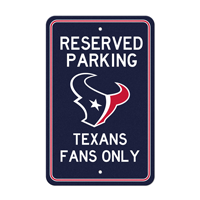 NFL Houston Texans Bull Head Primary Logo Parking Sign