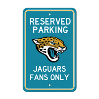 NFL Jacksonville Jaguars Jaguar Head Primary Logo Parking Sign