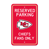 NFL Kansas City Chiefs KC Arrow Primary Logo Parking Sign