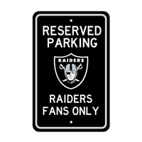 NFL Las Vegas Raiders Raider Shield Primary Logo & Wordmark Parking Sign