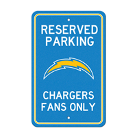 NFL Los Angeles Chargers Bolt Primary Logo Parking Sign