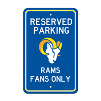 NFL Los Angeles Rams LA Horn Primary Logo Parking Sign