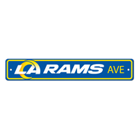 NFL Los Angeles Rams LA Horn Primary Logo Street Sign