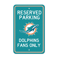 NFL Miami Dolphins Dolphin Primary Logo Parking Sign