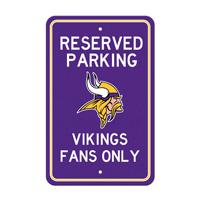 NFL Minnesota Vikings Viking Head Primary Logo Parking Sign