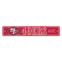NFL San Francisco 49ers Oval SF Primary Logo Street Sign