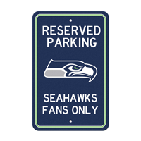 NFL Seattle Seahawks Seahawk Head Primary Logo Parking Sign