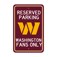 NFL Washington Commanders W Primary Logo Parking Sign