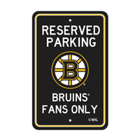 NHL Boston Bruins Circular Spoke B Primary Logo Parking Sign