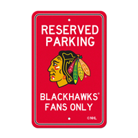 NHL Chicago Blackhawks Blackhawk Head Primary Logo Parking Sign