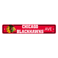 NHL Chicago Blackhawks Blackhawk Head Primary Logo Street Sign