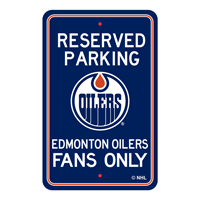 NHL Edmonton Oilers Circular Oilers Primary Logo Parking Sign