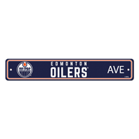 NHL Edmonton Oilers Circular Oilers Primary Logo Street Sign
