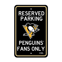 NHL Pittsburgh Penguins Skating Penguin Primary Logo Parking Sign