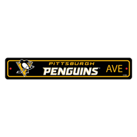 NHL Pittsburgh Penguins Skating Penguin Primary Logo Street Sign