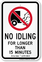 State Idle Sign for West Virginia
