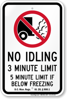 State Idle Sign for District of Columbia