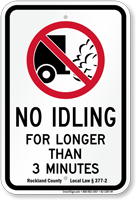 State Idle Sign for Rockland, New York
