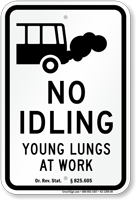 State Idle Sign for School Zones, Oregon