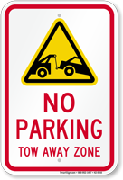 No parking, Tow Away Zone Sign