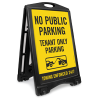 No Public Parking Tenant Parking Sidewalk Sign