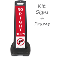 No Right Turn with Arrow Portable Kit