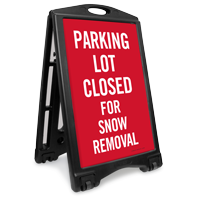 Parking Closed For Snow Removal Sidewalk Sign