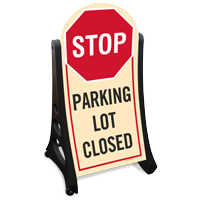Parking Lot Closed Sidewalk Sign Kit