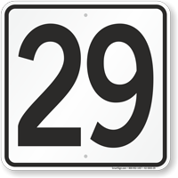 Parking Lot Number 29 Sign