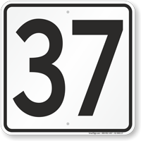 Parking Lot Number 37 Sign